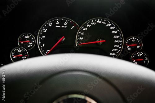 Speedometer race car photo