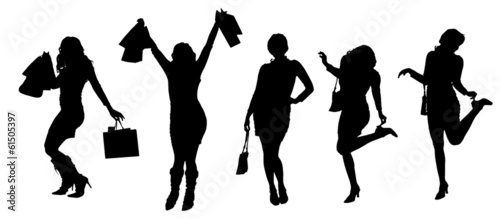Vector silhouette of a woman.
