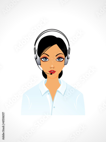 abstract call centre lady