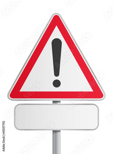 Panneau de danger éditable