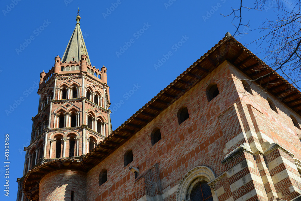 Fototapeta premium Kathedrale Saint-Sernin in Toulouse / Südfrankreich