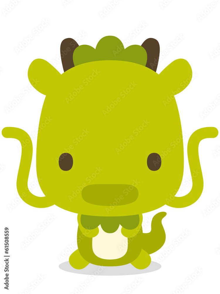 十二支二頭身正面イラスト龍stock Illustration Adobe Stock