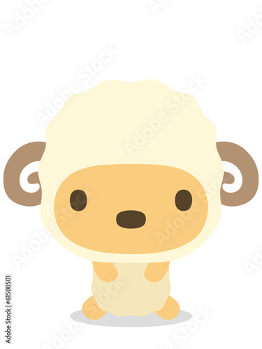 十二支二頭身正面イラスト羊stock Illustration Adobe Stock