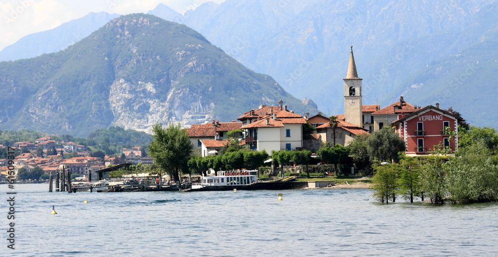 fishing village Isola dei Pescatori on Lake Maggiore, Italy