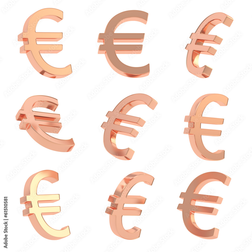 Obraz premium Euro currency sign render