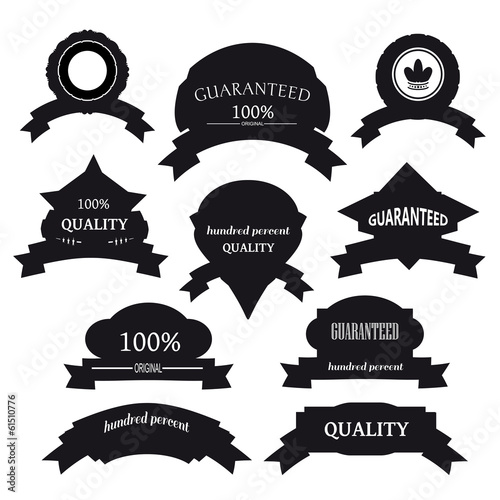 Vector set of retro labels
