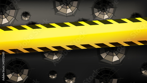 fencing tape broken glass