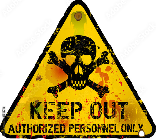 Keep out sign, warning / prohibition sign, vector
