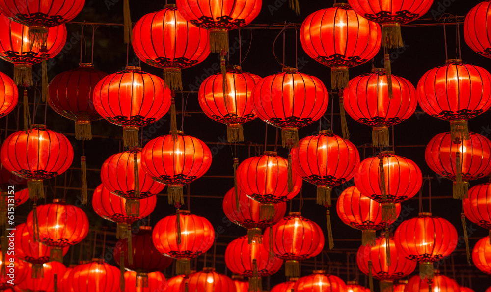 Obraz premium Lampiony chińskiego nowego roku