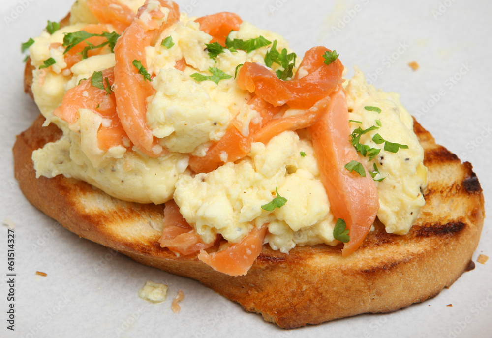 Scrambled Eggs with Smoked Salmon