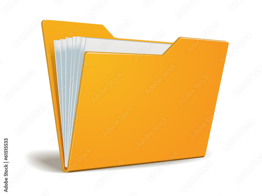 Vector folder with documents