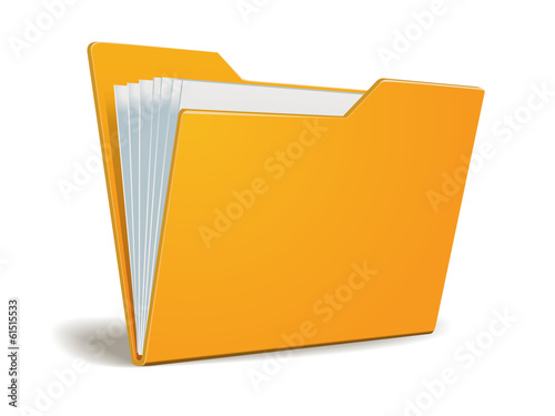 Vector folder with documents