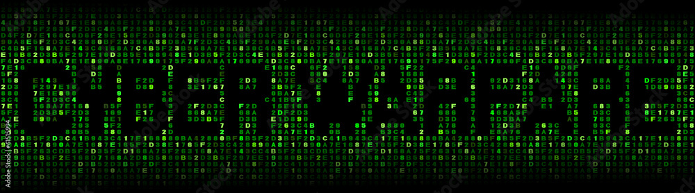 Cyber warfare text on hex code illustration Cyber warfare text on hex code illustration