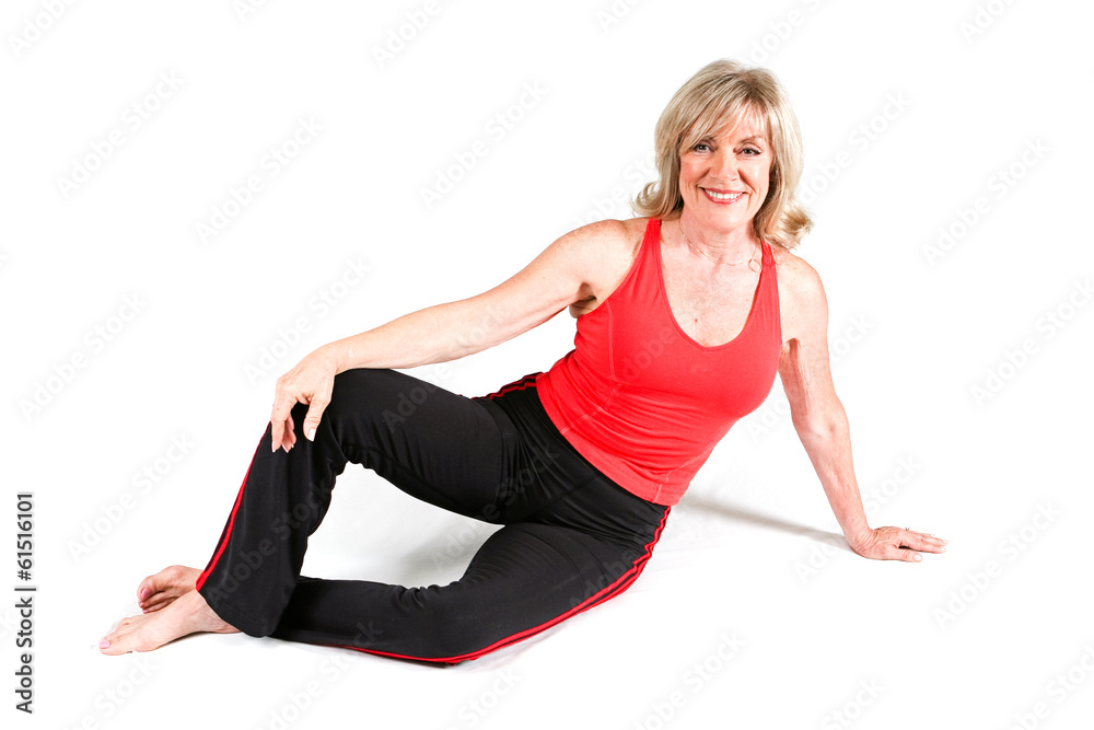 Mature Senior Woman Doing Yoga Mature Senior Woman Doing Yoga