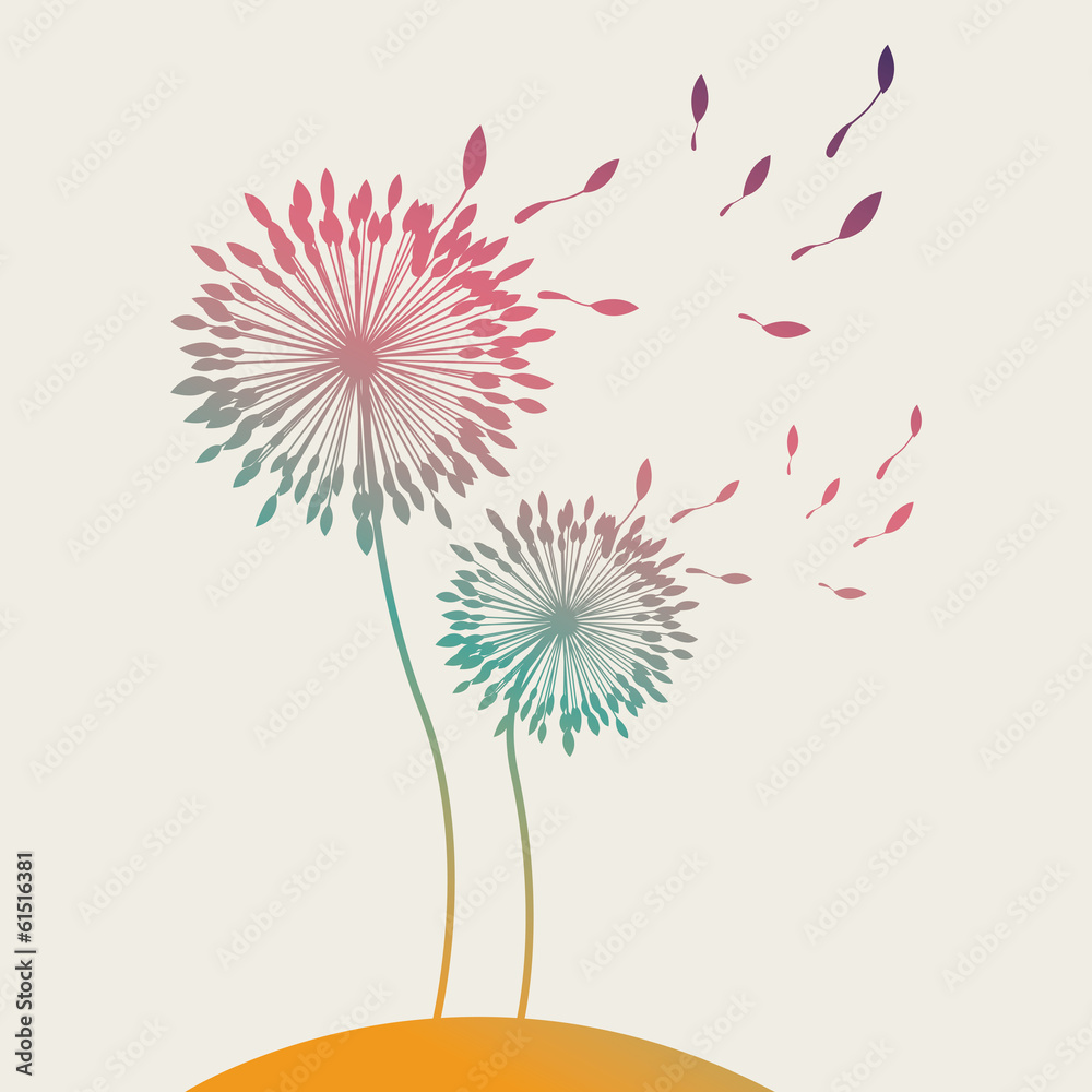 Naklejka projekt kwiatów