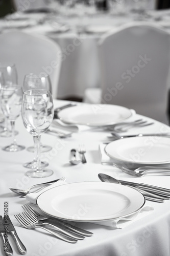 restaurant table setout