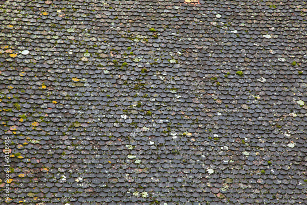 Fototapeta premium Old brown tile roof background, great for texture