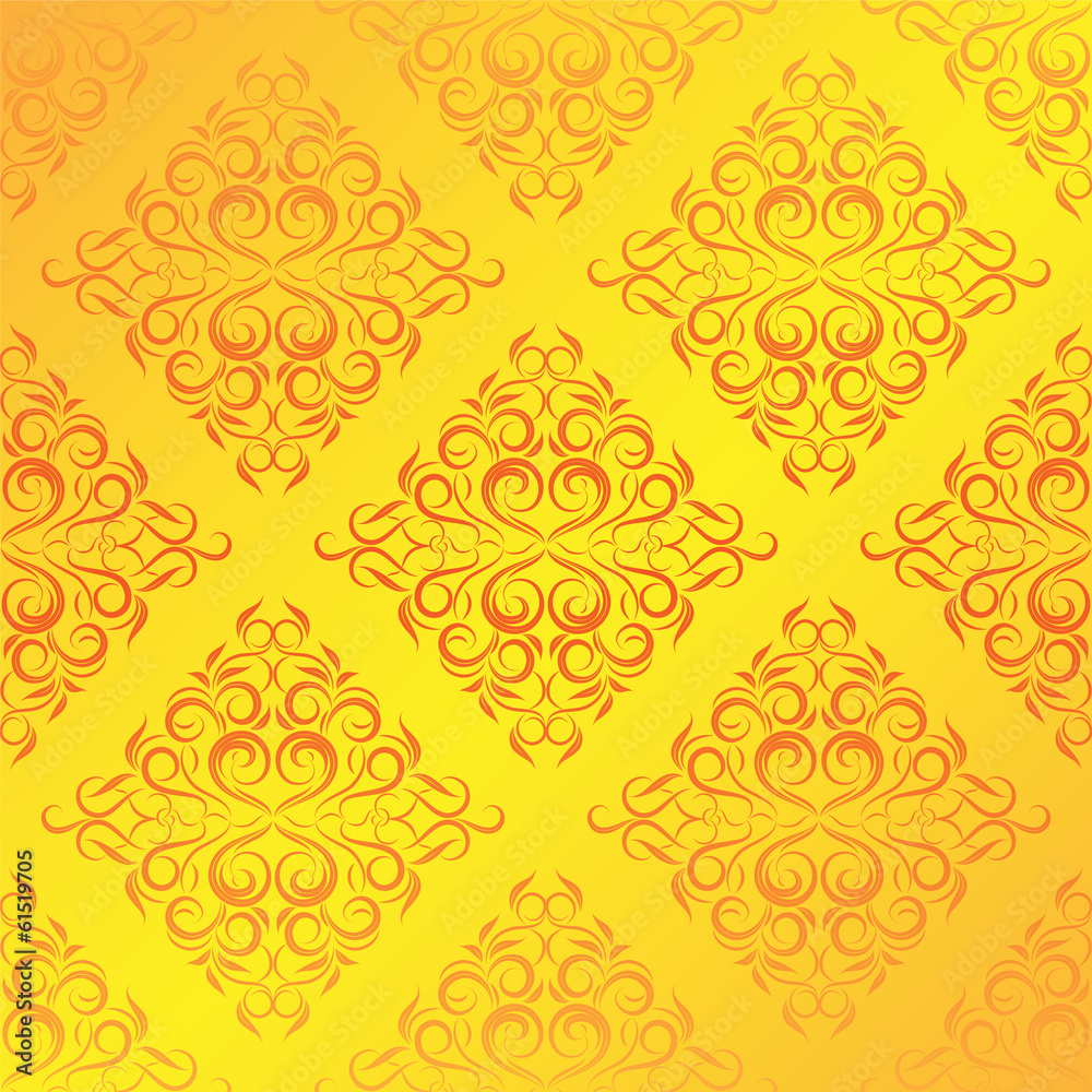 Fototapeta premium seamless wallpaper.calligraphic pattern.floral background