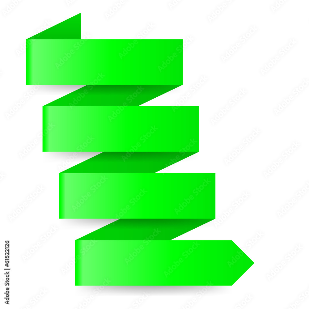 Green paper arrow Green paper arrow