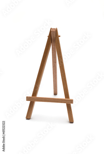 small easel on a white background