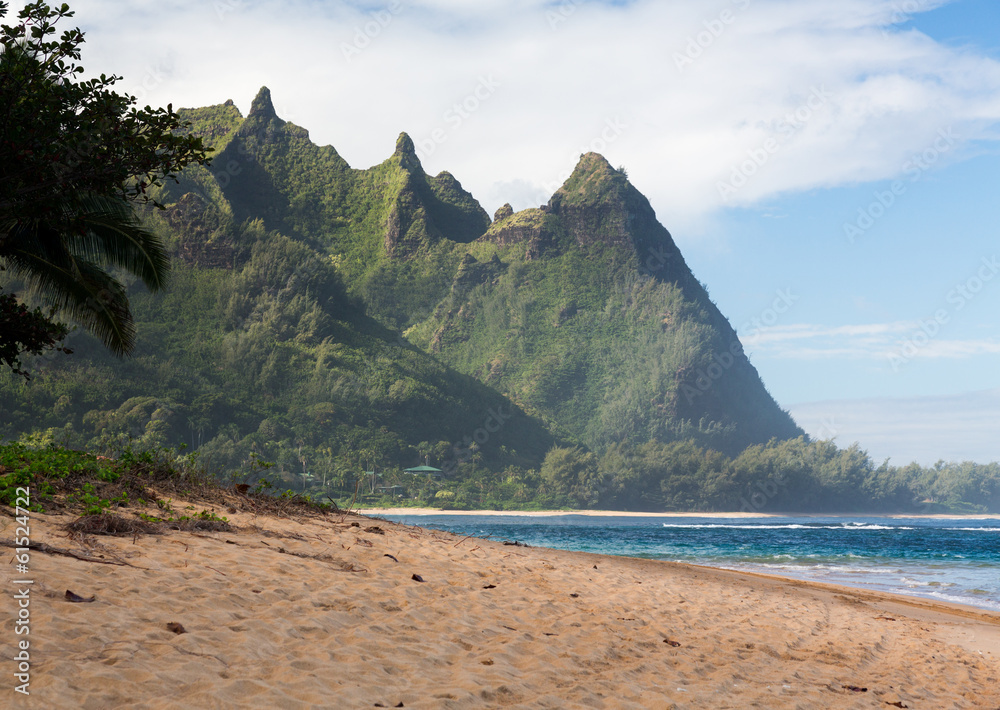 Naklejka premium Tunnels beach north shore Kauai