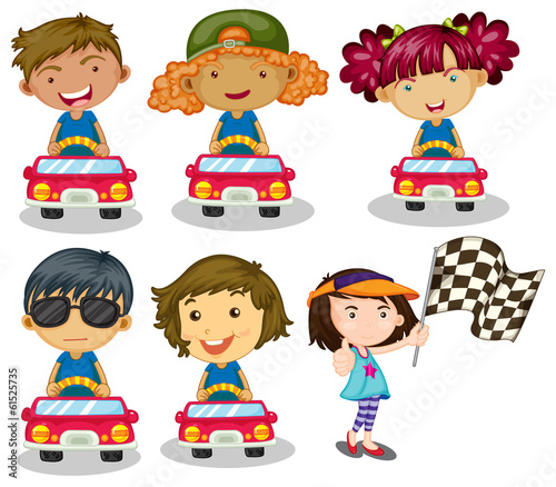 Kids car racing