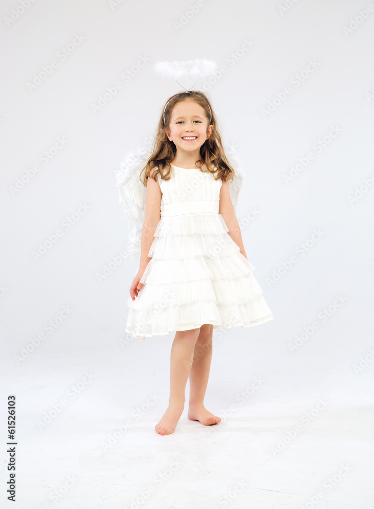 Cute little girl as an angel Cute little girl as an angel