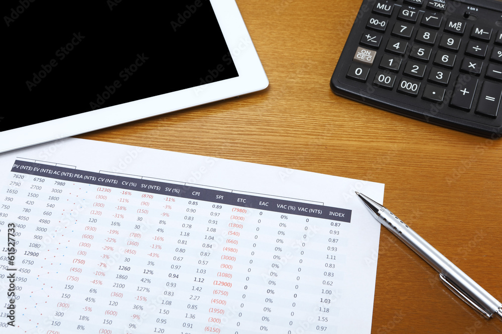 Data analysis with tablet and calculator Data analysis with tablet and calculator