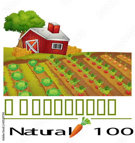 A natural label and a farm