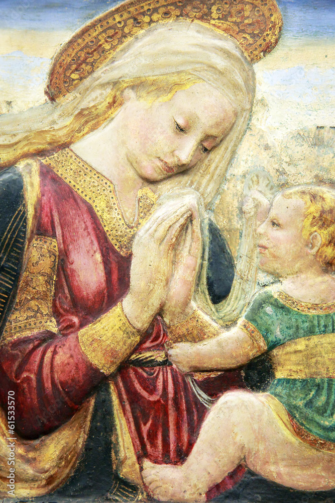 Madonna and Child - obrazy, fototapety, plakaty 