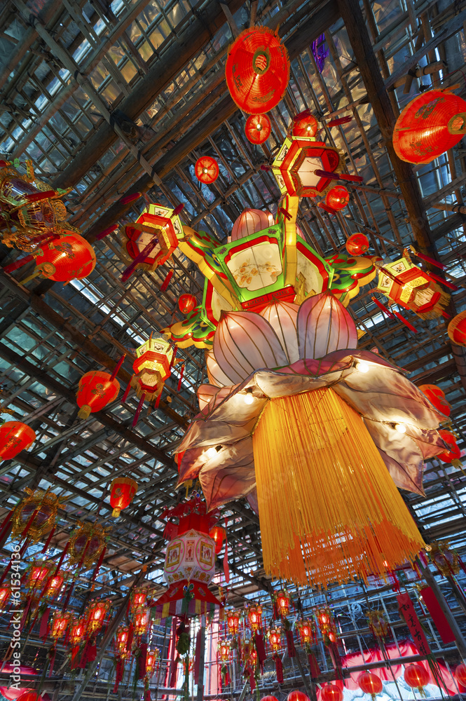 Naklejka premium Giant Chinese Lantern for Chinese New Year Celebration