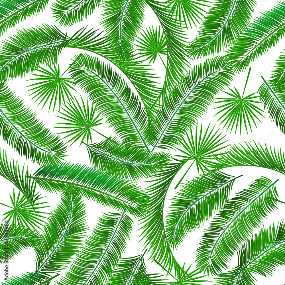 Fototapeta Tropical palm tree seampless pattern
