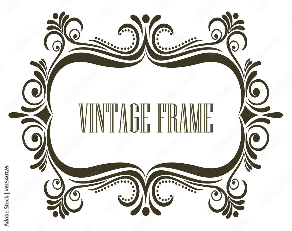 Vintage frame with embellishments