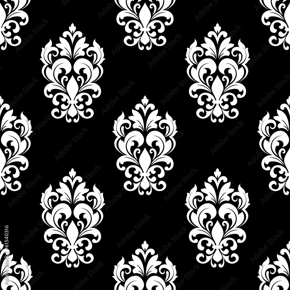 Seamless pattern with floral motifs