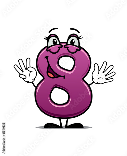 Adorable happy number 8