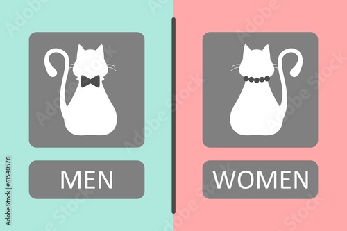 Cat Toilet Sign