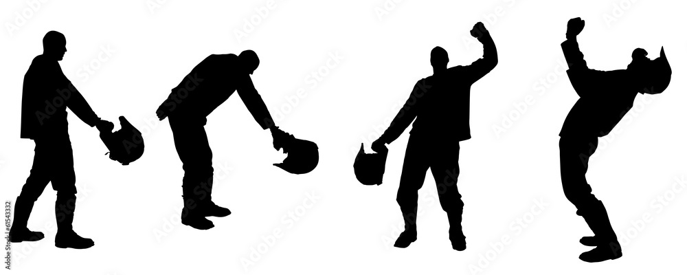 Motocross rider vector silhouette. Motocross rider vector silhouette.