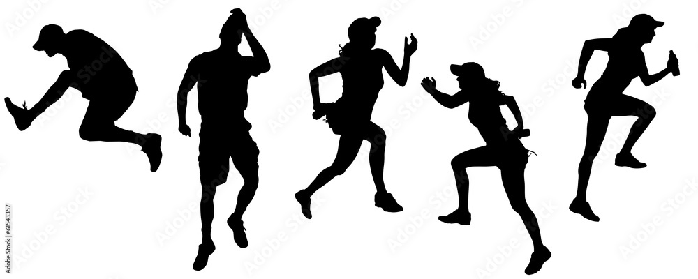 Vector silhouette of the woman and man. Vector silhouette of the woman and man.