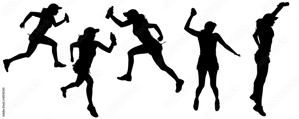 Vector silhouette of the woman. Vector silhouette of the woman.