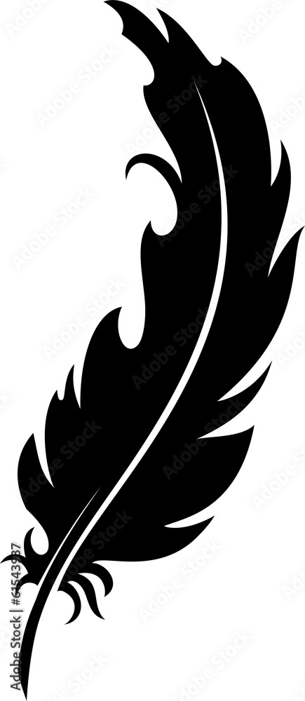 Fototapeta premium Feather (silhouette)