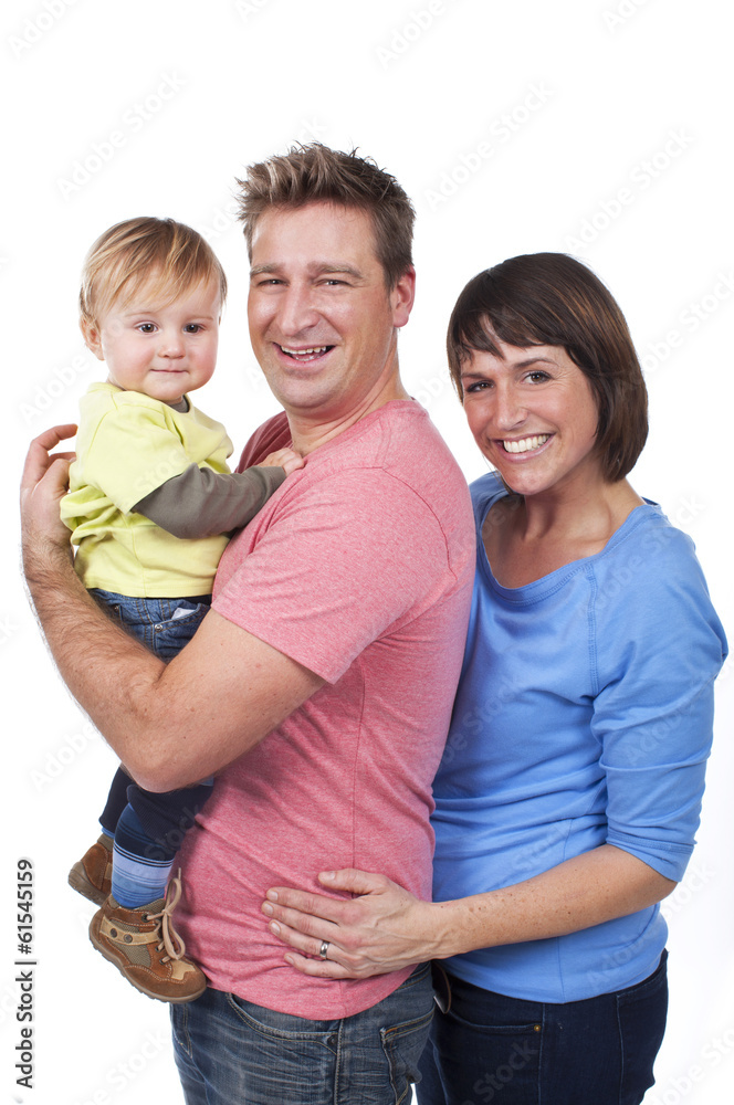 Glückliche Kleinfamilie mit Kleinkind - happy family with toddle Glückliche Kleinfamilie mit Kleinkind - happy family with toddle