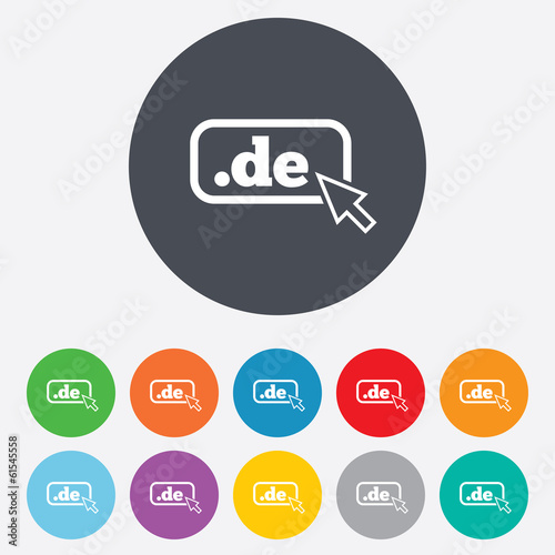 Domain DE sign icon. Top-level internet domain
