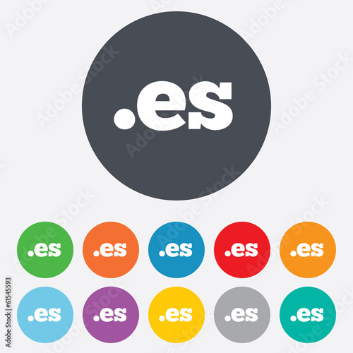 Domain ES sign icon. Top-level internet domain