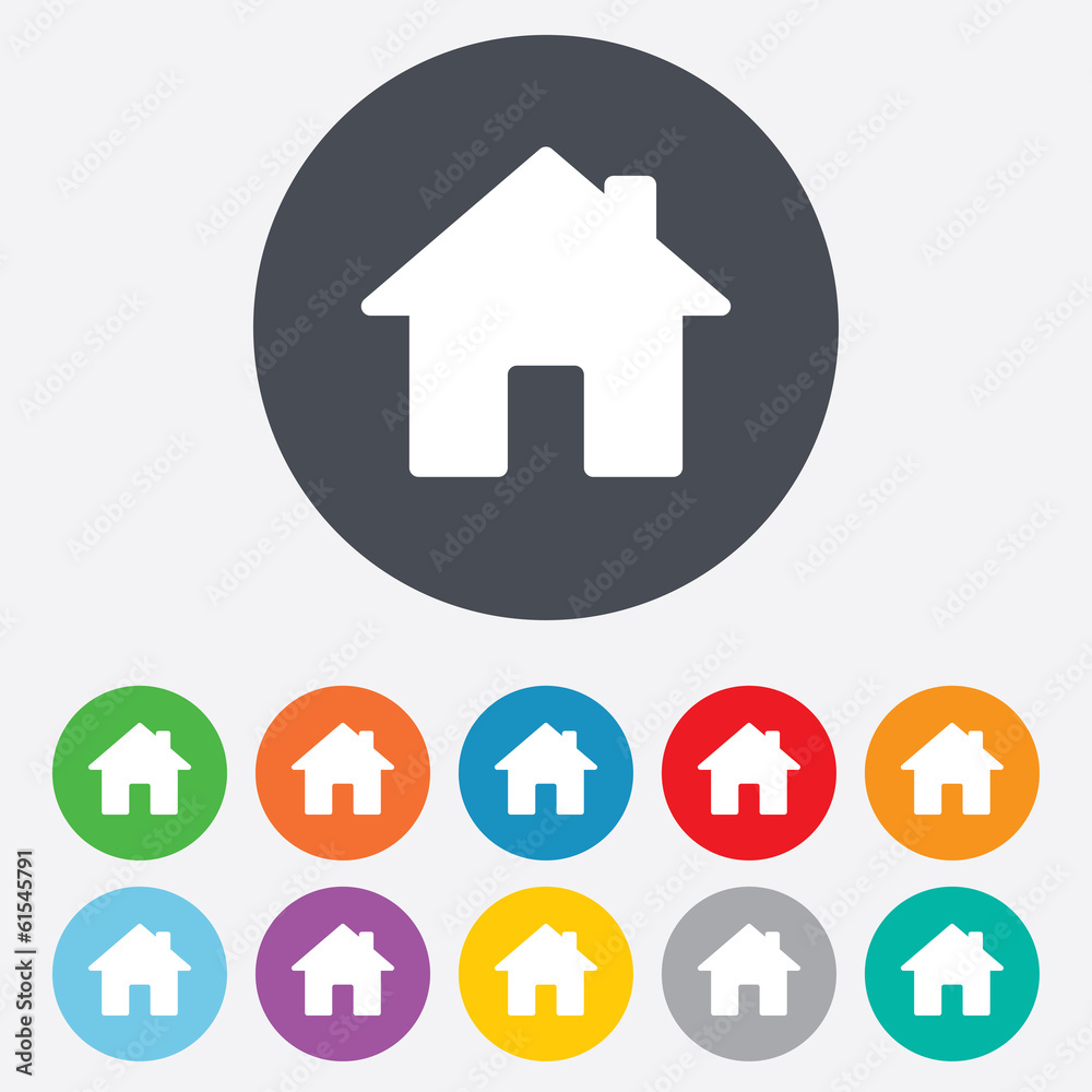 Home sign icon. Main page button. Navigation