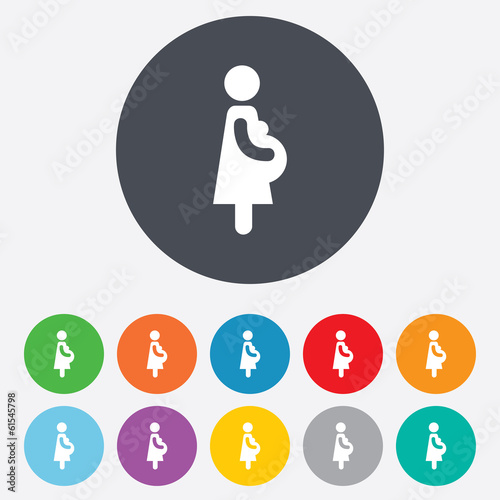 Pregnant sign icon. Pregnancy symbol.