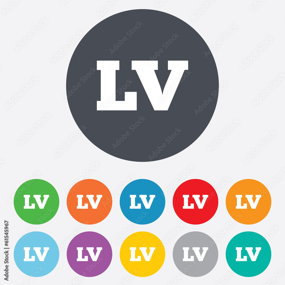 Latvian language sign icon. , translation Latvian language sign icon. , translation