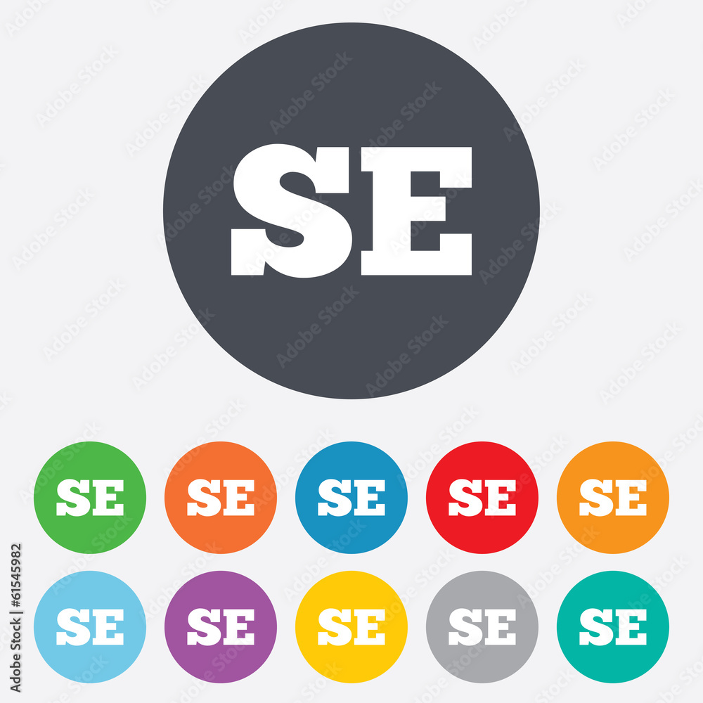 Swedish language sign icon. SE translation Swedish language sign icon. SE translation