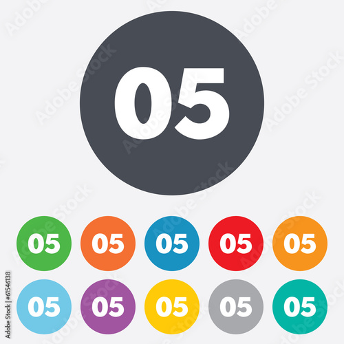 Fifth step sign. Loading process symbol.