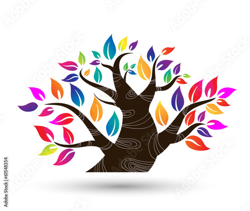 Abstract colorful tree.