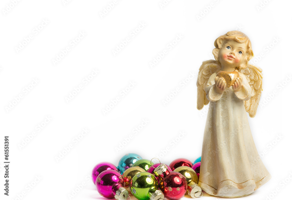 Fototapeta premium christmas angel, isolated